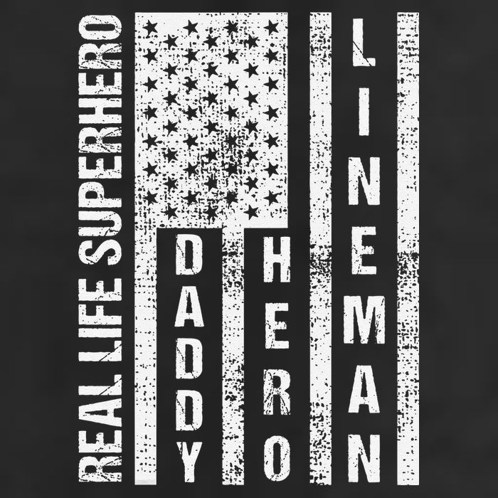 Husband Daddy Hero Lineman Father Day Gift 7 Panel Mesh Trucker Snapback Hat