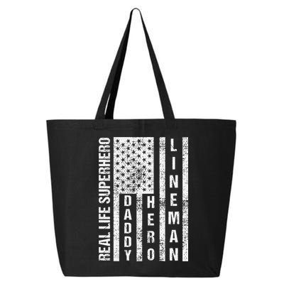 Husband Daddy Hero Lineman Father Day Gift 25L Jumbo Tote