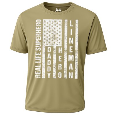 Husband Daddy Hero Lineman Father Day Gift Performance Shirt