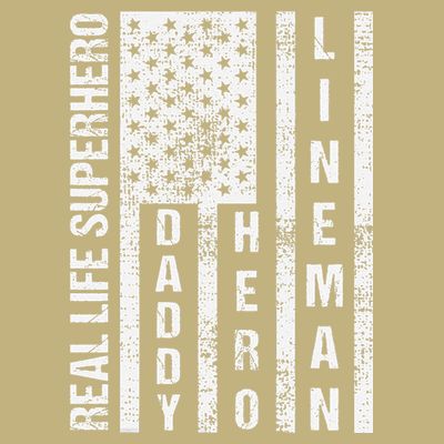 Husband Daddy Hero Lineman Father Day Gift T-Shirt