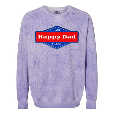 Happy Dad Hard Seltzer Colorblast Crewneck Sweatshirt