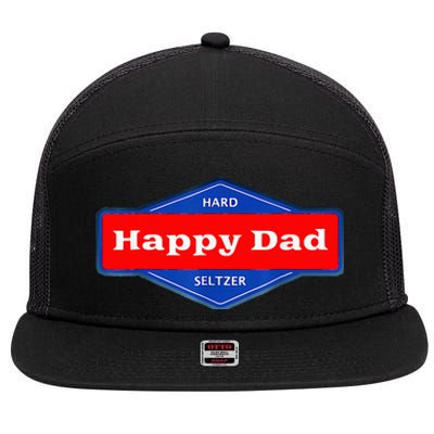 Happy Dad Hard Seltzer 7 Panel Mesh Trucker Snapback Hat