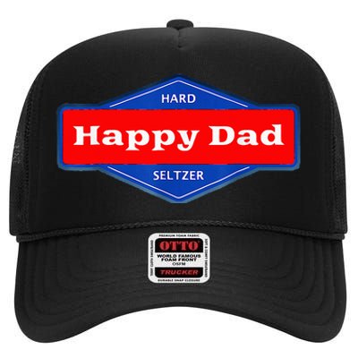 Happy Dad Hard Seltzer High Crown Mesh Back Trucker Hat