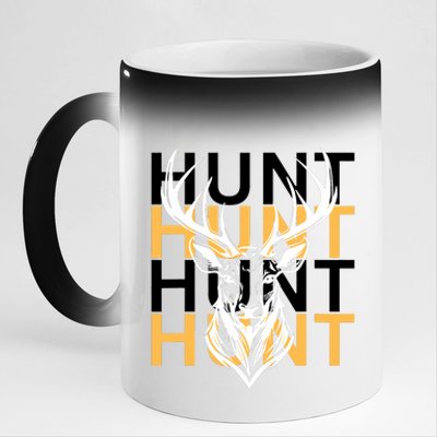 Hunt Deer Hunting Apparel Outdoorsman 11oz Black Color Changing Mug