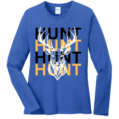 Hunt Deer Hunting Apparel Outdoorsman Ladies Long Sleeve Shirt