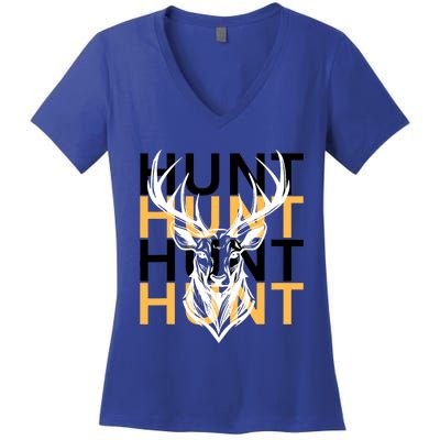 Hunt Deer Hunting Apparel Outdoorsman Women's V-Neck T-Shirt