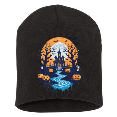 Halloween Design Halloween Trick Or Treating Short Acrylic Beanie