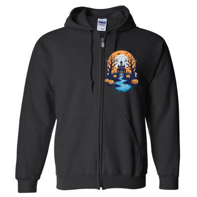 Halloween Design Halloween Trick Or Treating Full Zip Hoodie