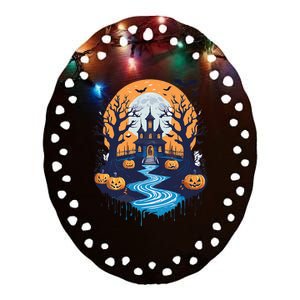 Halloween Design Halloween Trick Or Treating Ceramic Oval Ornament