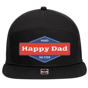 Happy Dad Hard Seltzer 7 Panel Mesh Trucker Snapback Hat