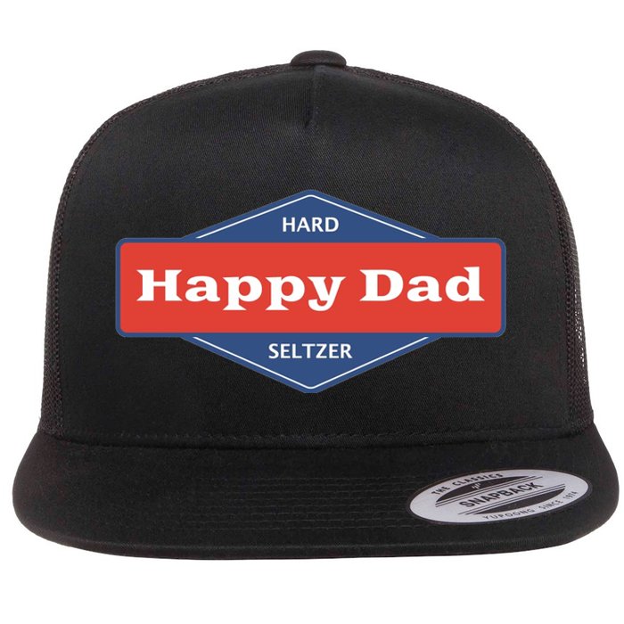 Happy Dad Hard Seltzer Flat Bill Trucker Hat