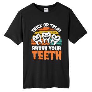 Halloween Dental Hygiene Brush Your Th Dental Hygiene Gift Tall Fusion ChromaSoft Performance T-Shirt