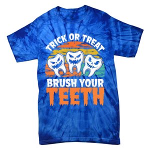 Halloween Dental Hygiene Brush Your Th Dental Hygiene Gift Tie-Dye T-Shirt