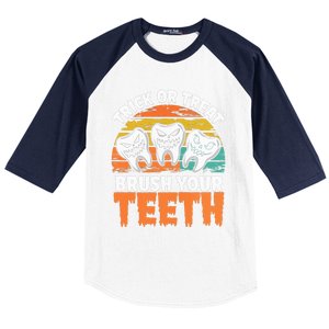 Halloween Dental Hygiene Brush Your Th Dental Hygiene Gift Baseball Sleeve Shirt