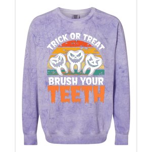 Halloween Dental Hygiene Gift Colorblast Crewneck Sweatshirt