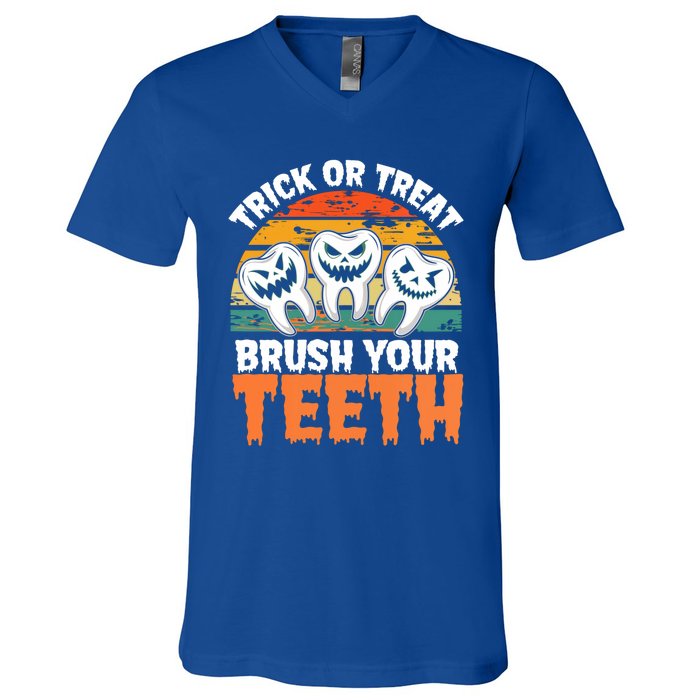 Halloween Dental Hygiene Gift V-Neck T-Shirt