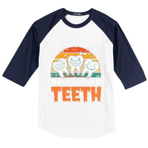 Halloween Dental Hygiene Gift Baseball Sleeve Shirt