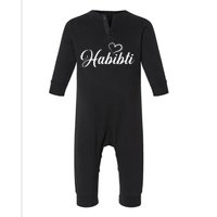 Habibti Darling Heart Arabic Infant Fleece One Piece