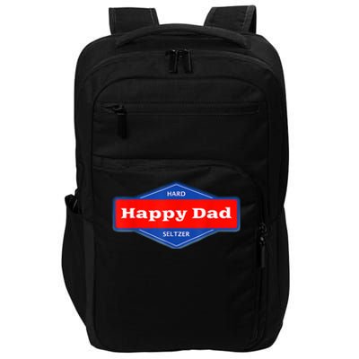 Happy Dad Hard Seltzer Funny Impact Tech Backpack