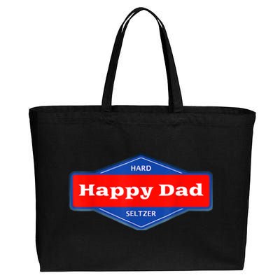 Happy Dad Hard Seltzer Funny Cotton Canvas Jumbo Tote