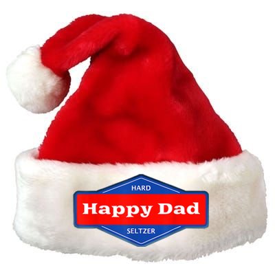 Happy Dad Hard Seltzer Funny Premium Christmas Santa Hat