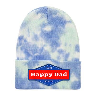 Happy Dad Hard Seltzer Funny Tie Dye 12in Knit Beanie