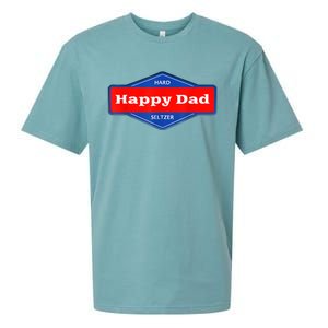 Happy Dad Hard Seltzer Funny Sueded Cloud Jersey T-Shirt