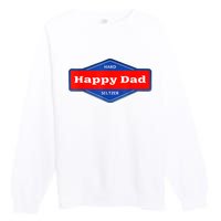 Happy Dad Hard Seltzer Funny Premium Crewneck Sweatshirt