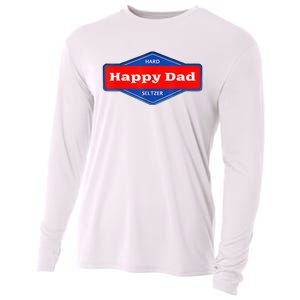 Happy Dad Hard Seltzer Funny Cooling Performance Long Sleeve Crew