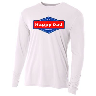 Happy Dad Hard Seltzer Funny Cooling Performance Long Sleeve Crew