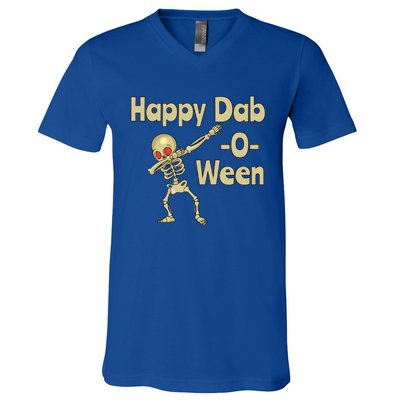 Halloweein Dabbing Happy Daboween Skeleton Meaningful Gift V-Neck T-Shirt