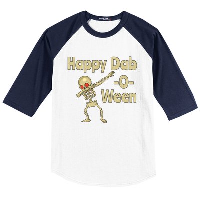 Halloweein Dabbing Happy Daboween Skeleton Meaningful Gift Baseball Sleeve Shirt