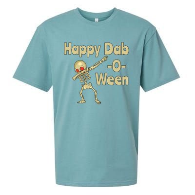 Halloweein Dabbing Happy Daboween Skeleton Meaningful Gift Sueded Cloud Jersey T-Shirt