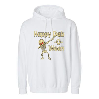 Halloweein Dabbing Happy Daboween Skeleton Meaningful Gift Garment-Dyed Fleece Hoodie