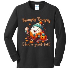 H.U.M.P.T.Y D.U.M.P.T.Y Had A Great Fall Autumn Kids Long Sleeve Shirt