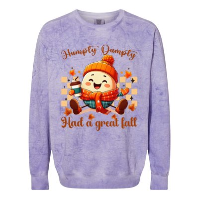 H.U.M.P.T.Y D.U.M.P.T.Y Had A Great Fall Autumn Colorblast Crewneck Sweatshirt