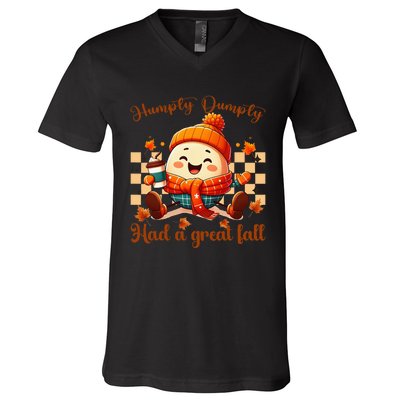 H.U.M.P.T.Y D.U.M.P.T.Y Had A Great Fall Autumn V-Neck T-Shirt