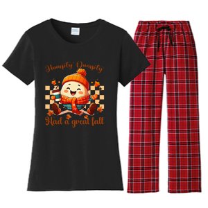 H.U.M.P.T.Y D.U.M.P.T.Y Had A Great Fall Autumn Women's Flannel Pajama Set