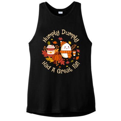 H.U.M.P.T.Y D.U.M.P.T.Y Had A Great Fall Cute Autumn Pun Ladies PosiCharge Tri-Blend Wicking Tank