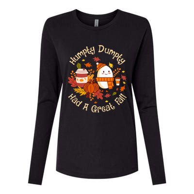 H.U.M.P.T.Y D.U.M.P.T.Y Had A Great Fall Cute Autumn Pun Womens Cotton Relaxed Long Sleeve T-Shirt