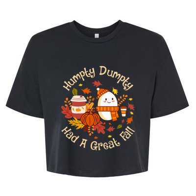 H.U.M.P.T.Y D.U.M.P.T.Y Had A Great Fall Cute Autumn Pun Bella+Canvas Jersey Crop Tee