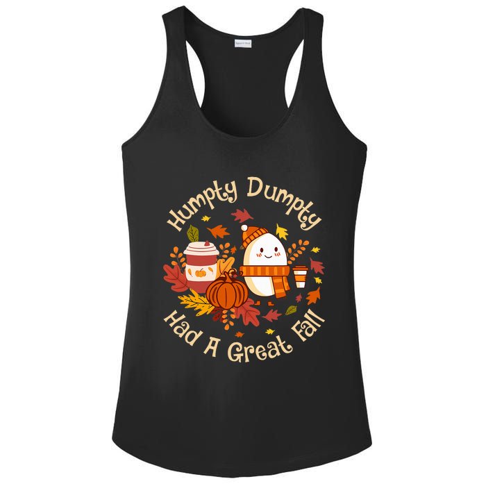 H.U.M.P.T.Y D.U.M.P.T.Y Had A Great Fall Cute Autumn Pun Ladies PosiCharge Competitor Racerback Tank