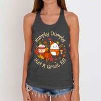 H.U.M.P.T.Y D.U.M.P.T.Y Had A Great Fall Cute Autumn Pun Women's Knotted Racerback Tank