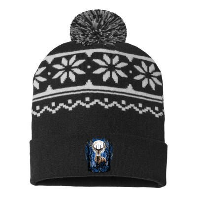 Hunters Deer Hunting Big Whitetail Buck USA-Made Snowflake Beanie