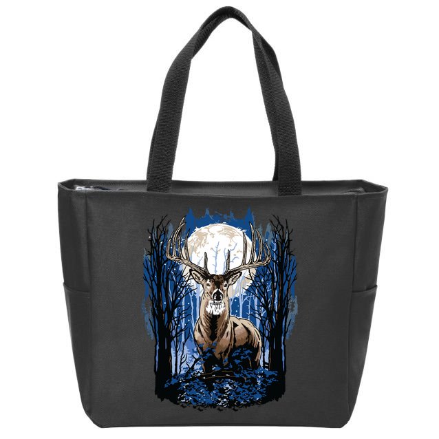 Hunters Deer Hunting Big Whitetail Buck Zip Tote Bag