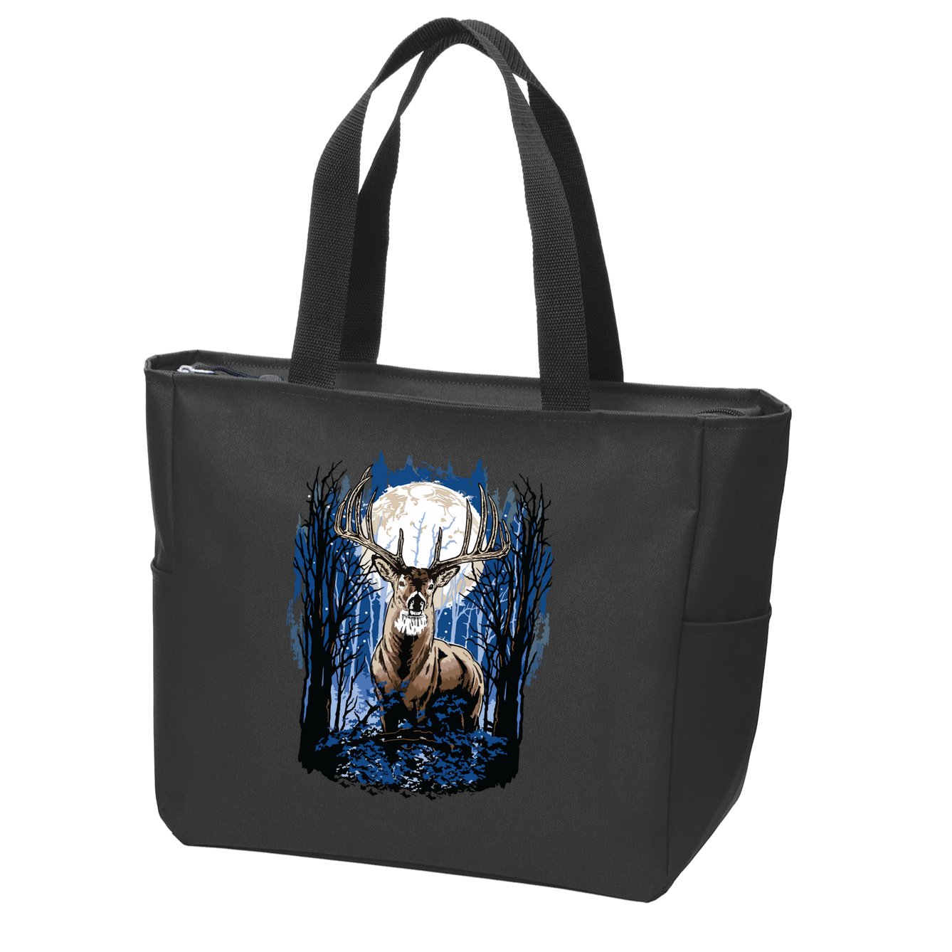 Hunters Deer Hunting Big Whitetail Buck Zip Tote Bag