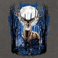 Hunters Deer Hunting Big Whitetail Buck Cotton Canvas Backpack