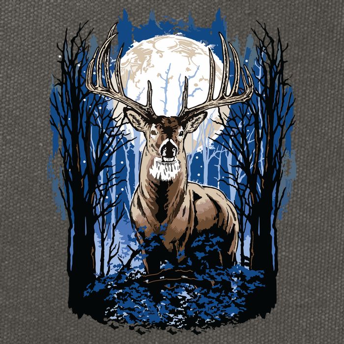 Hunters Deer Hunting Big Whitetail Buck Cotton Canvas Backpack