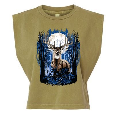 Hunters Deer Hunting Big Whitetail Buck Garment-Dyed Women's Muscle Tee