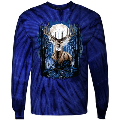 Hunters Deer Hunting Big Whitetail Buck Tie-Dye Long Sleeve Shirt